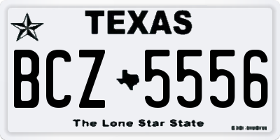 TX license plate BCZ5556