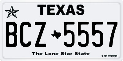 TX license plate BCZ5557
