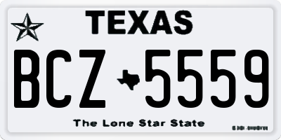 TX license plate BCZ5559