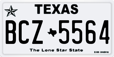 TX license plate BCZ5564