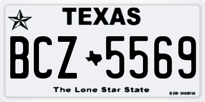 TX license plate BCZ5569