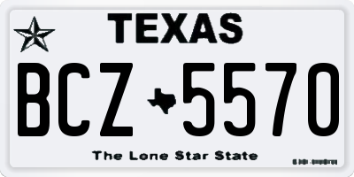 TX license plate BCZ5570