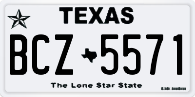 TX license plate BCZ5571