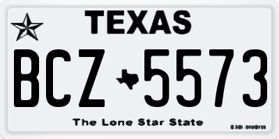 TX license plate BCZ5573