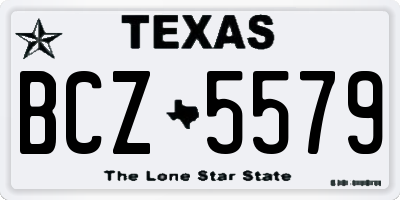 TX license plate BCZ5579