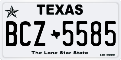TX license plate BCZ5585