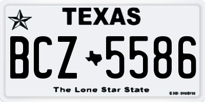 TX license plate BCZ5586