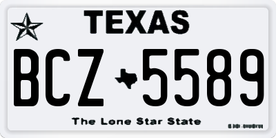 TX license plate BCZ5589