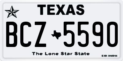 TX license plate BCZ5590