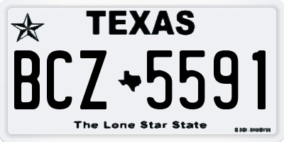 TX license plate BCZ5591