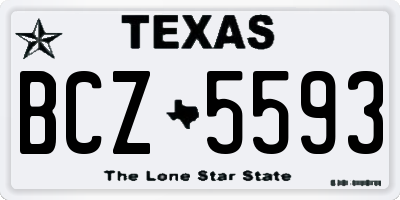 TX license plate BCZ5593