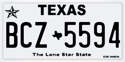 TX license plate BCZ5594