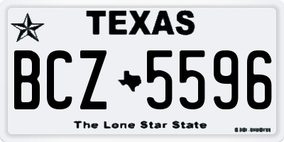 TX license plate BCZ5596
