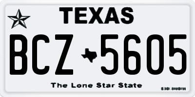 TX license plate BCZ5605