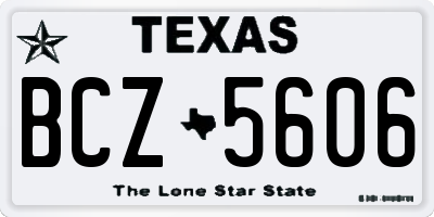 TX license plate BCZ5606