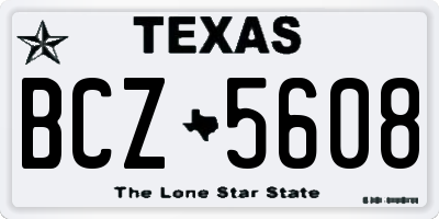 TX license plate BCZ5608