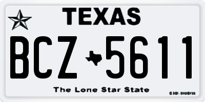 TX license plate BCZ5611