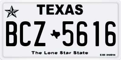 TX license plate BCZ5616