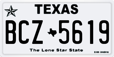 TX license plate BCZ5619