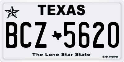 TX license plate BCZ5620