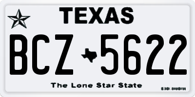 TX license plate BCZ5622