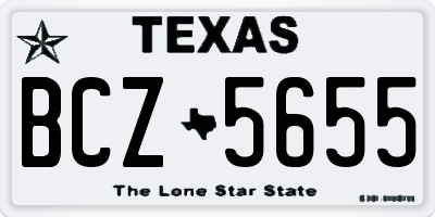 TX license plate BCZ5655