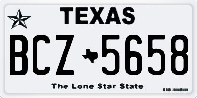 TX license plate BCZ5658
