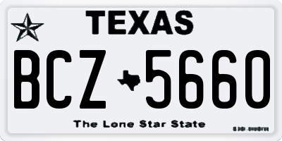 TX license plate BCZ5660
