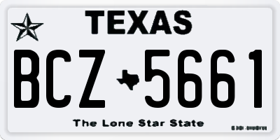 TX license plate BCZ5661