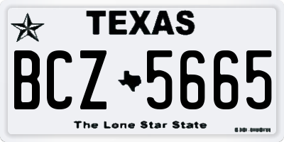 TX license plate BCZ5665