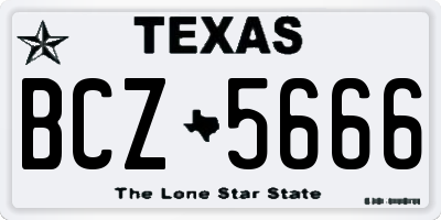 TX license plate BCZ5666