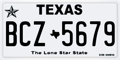 TX license plate BCZ5679
