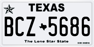 TX license plate BCZ5686