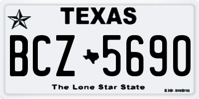 TX license plate BCZ5690