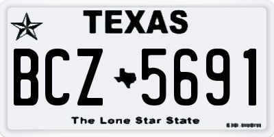 TX license plate BCZ5691