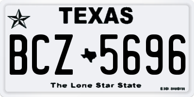 TX license plate BCZ5696