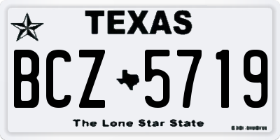 TX license plate BCZ5719
