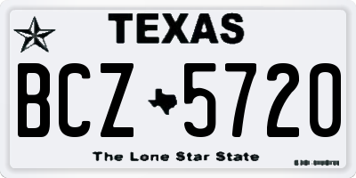 TX license plate BCZ5720