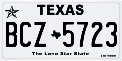 TX license plate BCZ5723