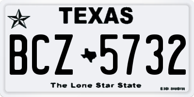 TX license plate BCZ5732