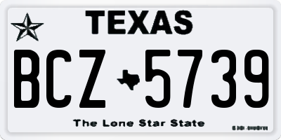 TX license plate BCZ5739
