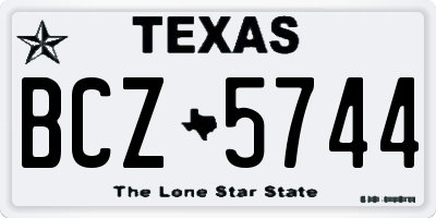 TX license plate BCZ5744