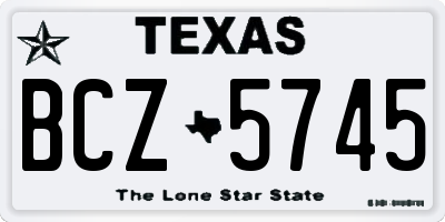 TX license plate BCZ5745