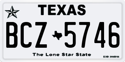 TX license plate BCZ5746