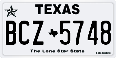 TX license plate BCZ5748
