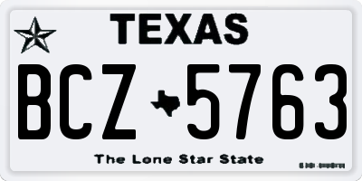 TX license plate BCZ5763