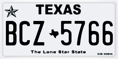 TX license plate BCZ5766