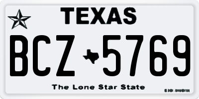TX license plate BCZ5769