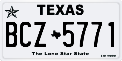 TX license plate BCZ5771
