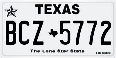 TX license plate BCZ5772
